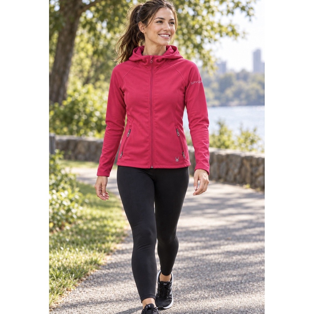 Women's SPYDER Training Hoodie Fuchsia color size  L